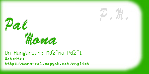 pal mona business card